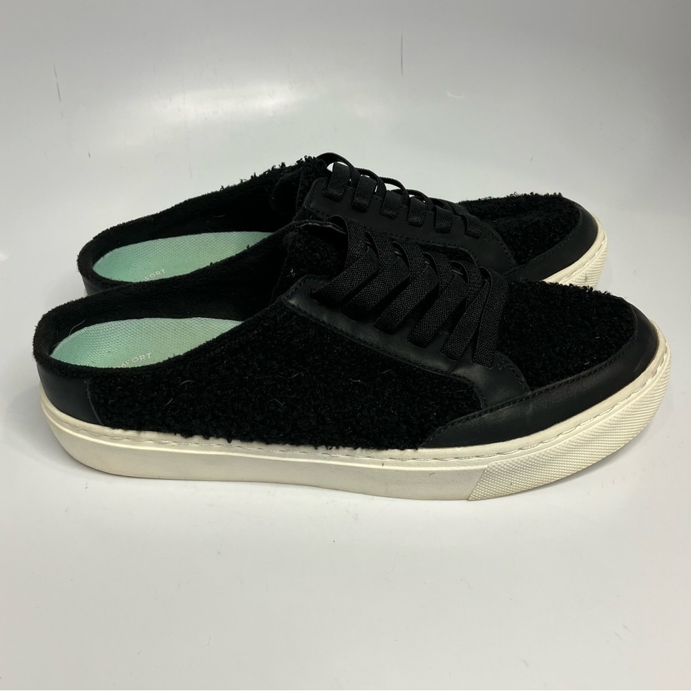 Dr. Scholl’s fuzzy black‎ mules size 8.5